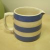 Blue and White Cornishware dreadnought Jug