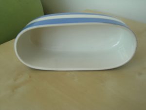 A Rare TG Green Blue and White Cornishware American butter dish lid