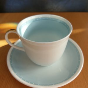 Susie Cooper blue spotty cup and saucer,