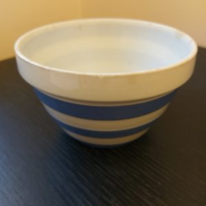 TG Green Pudding Bowl Blue and White Cornishware