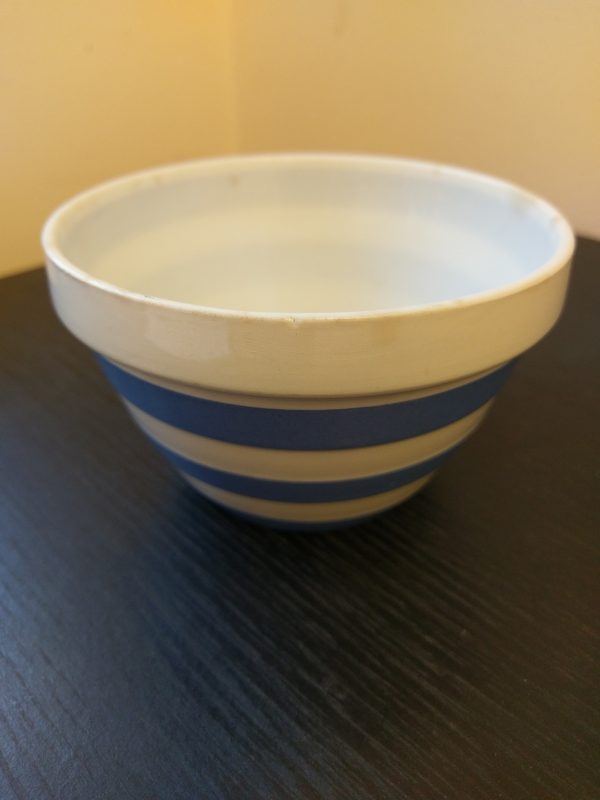 TG Green Pudding Bowl Blue and White Cornishware