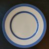 TG Green Blue and White Cornishware Plates – 20 cm