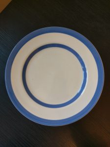 TG Green Blue and White Cornishware Plates – 20 cm