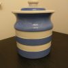 A Modern TG Green Blue and White Cornishware Sugar Storage Jar
