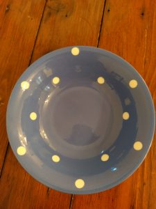TG Green Blue and White Domino Deep Fruit or Dessert Bowls.