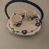 TG Green Physalis egg cup and plate set.