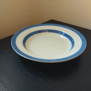 TG Green Blue and White Cornishware Shallow Bowl / Dish - 23cm