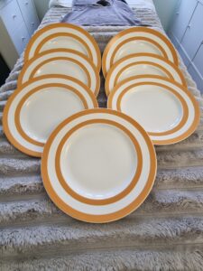 Seven TG Green Butterscotch Plates at feeandme.co.uk