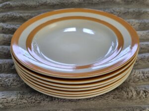 Seven TG Green Butterscotch Plates at feeandme.co.uk